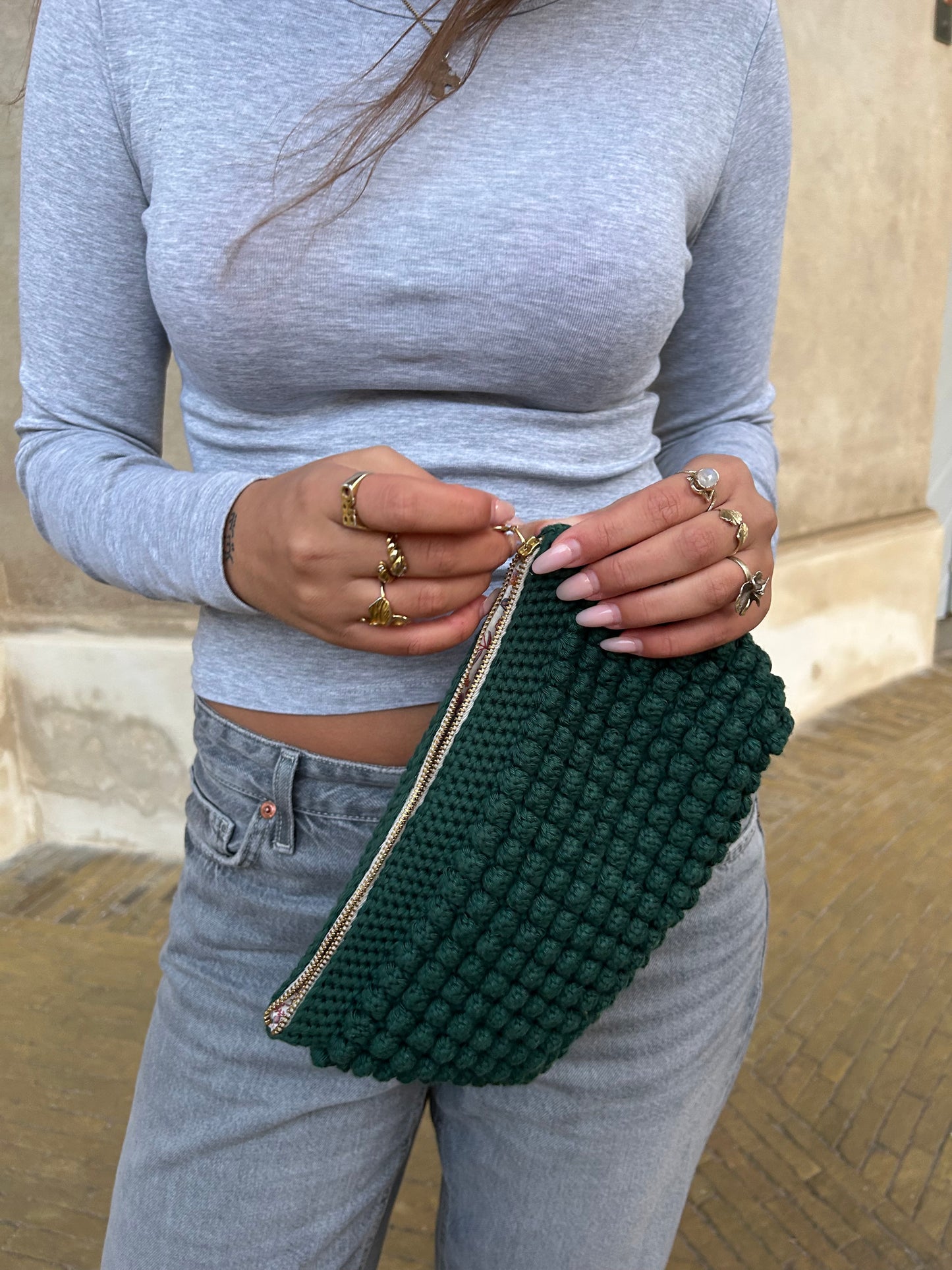 Ella Clutch Classic Deep Jungle Green