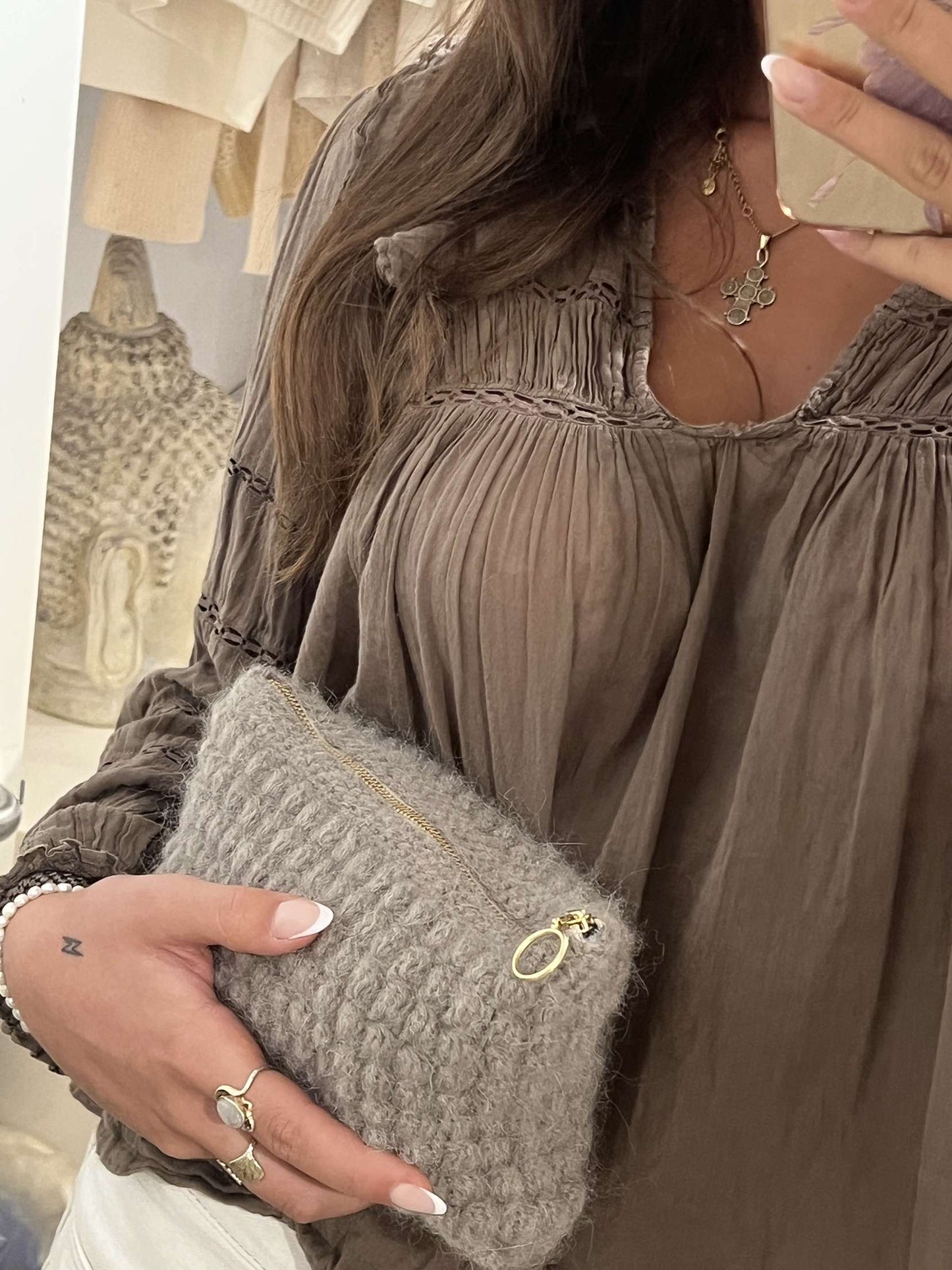 Sophie Clutch Classic Nougat