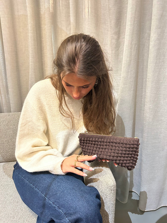 Ella Clutch Classic Brown